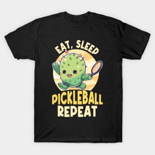 Eat Sleep Pickleball Repeat Funny Pickleball Lover T-Shirt